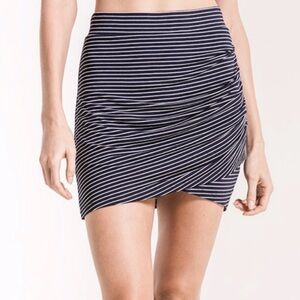 Z-Supply Striped Navy Mini Skirt - Classic Women's Summer Skirt